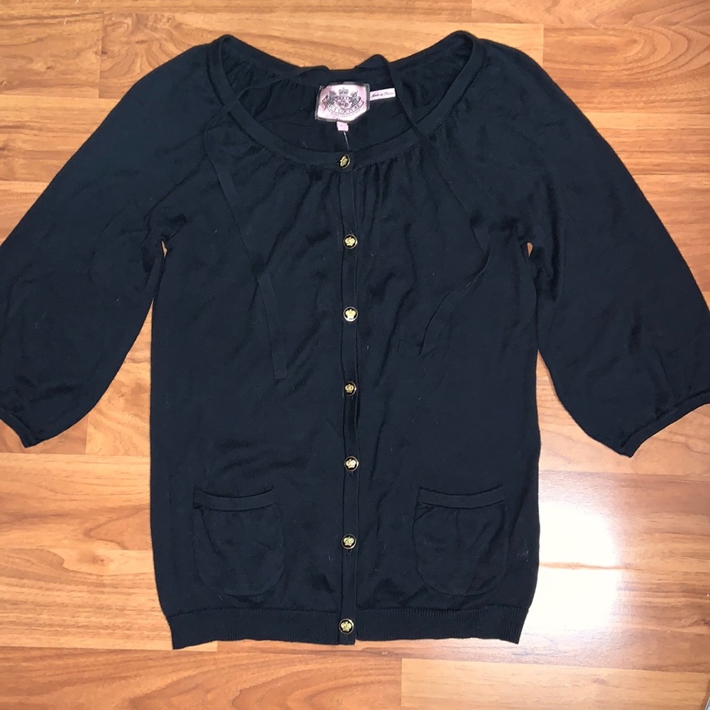 NWT Juicy Couture Balloon Sleeve Button Down Sweater